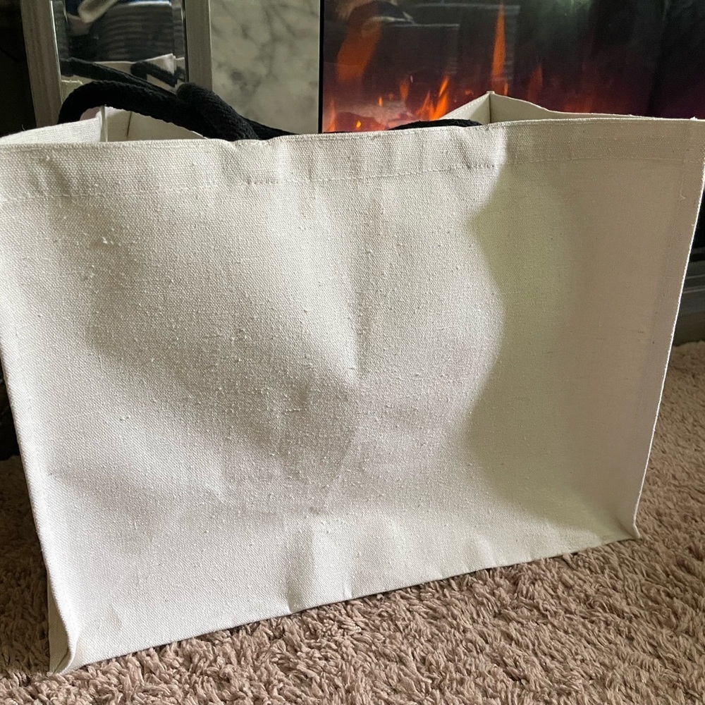 White Bride Tote Bag with Gold Lettering - Picture 7 of 7